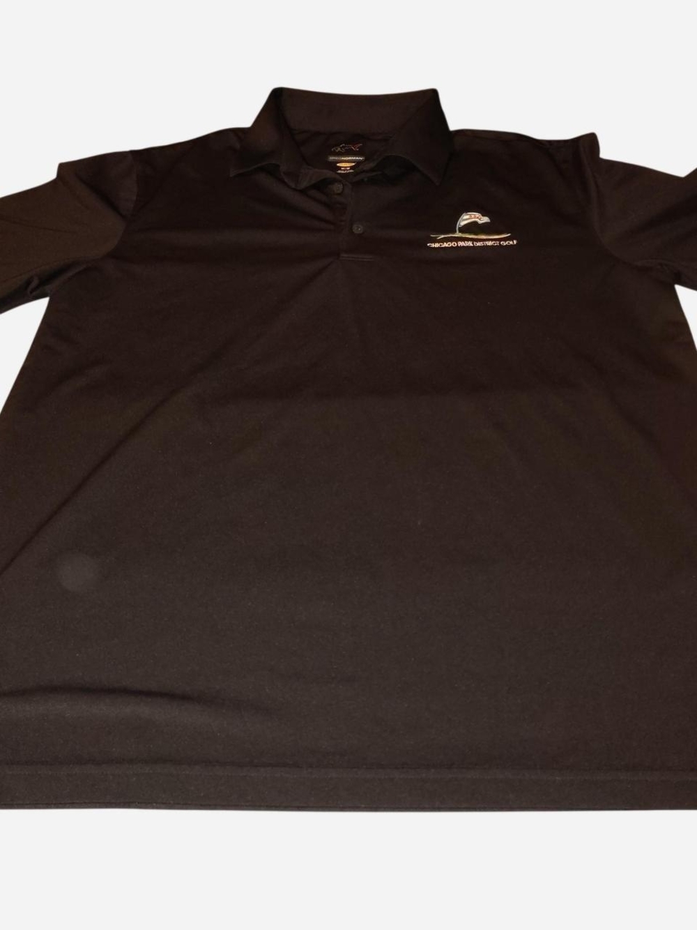 Greg Norman Collection Black Polo with Subtle Chest Logo